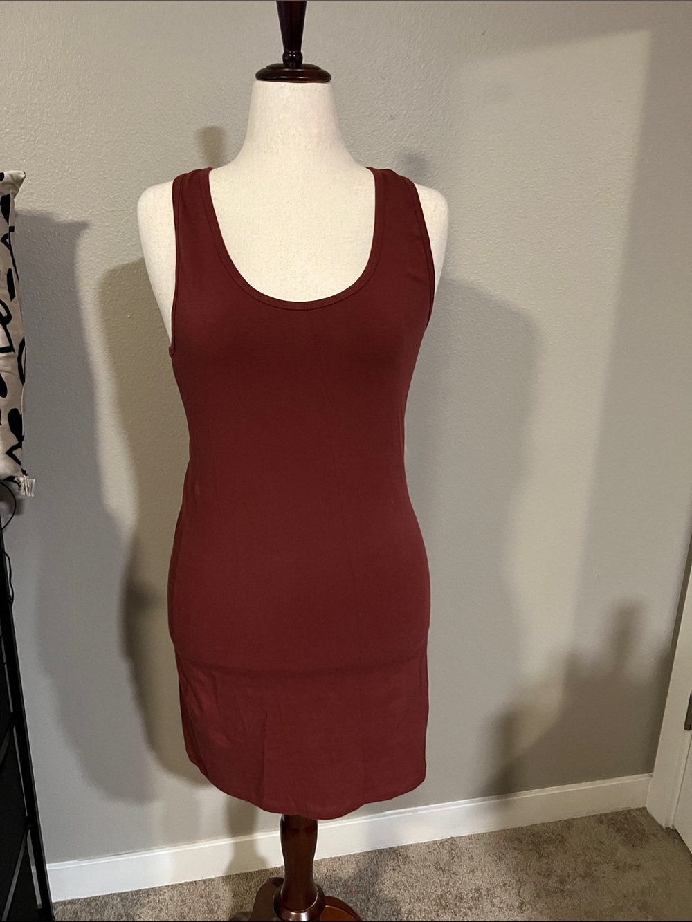 Zenana premium racer back  Rust Mini Dress